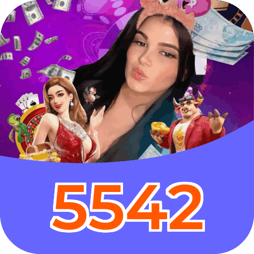 Interface do aplicativo 5542 mostrando jogos disponíveis no iOS e Android
